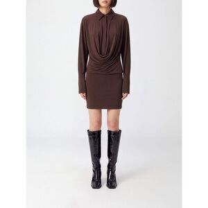 The Andamane Women Sheath Mini Dress The Andamane In Jersey With Deep V-Neck